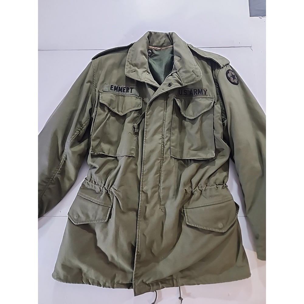Vintage 1968 M65 US Military Field Coat OG107 Small Long Apparel Corp Vietnam